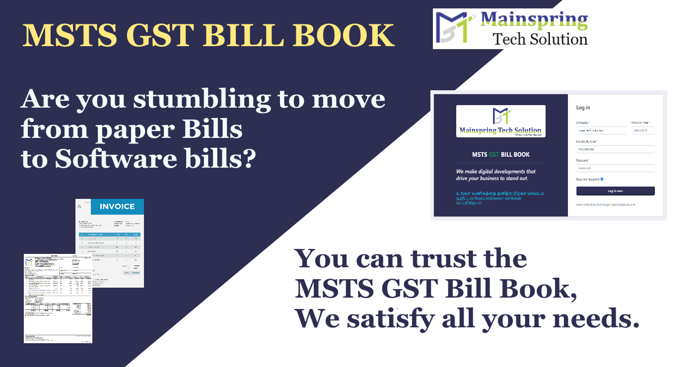 MSTS GST Bill Book Banner